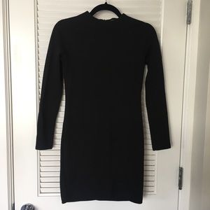 Zara Black Long Sleeve Mini Dress